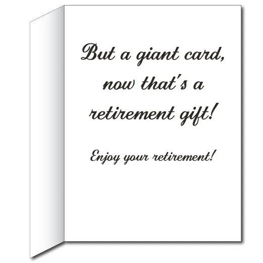 3 Foot Jumbo Retirement Card, Watch, Includes Envelope - Image 3 of 4