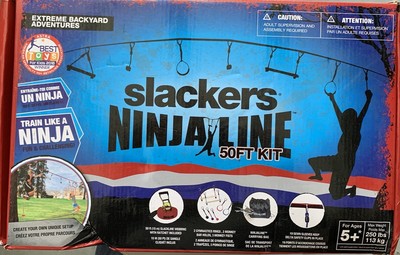 B4Adventure Ninjaline Intro Kit With Seven Hanging Obstacles, Red/Blue, 30' (850000011120)