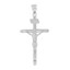 thumbnail 3 - 14k Solid White Gold INRI Cross Pendant Necklace ( 1.60")