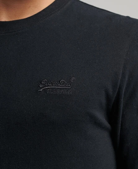 Superdry Long Sleeve Crew Neck T-Shirt Vintage Logo Top Black Blue White Grey - Image 4 of 4