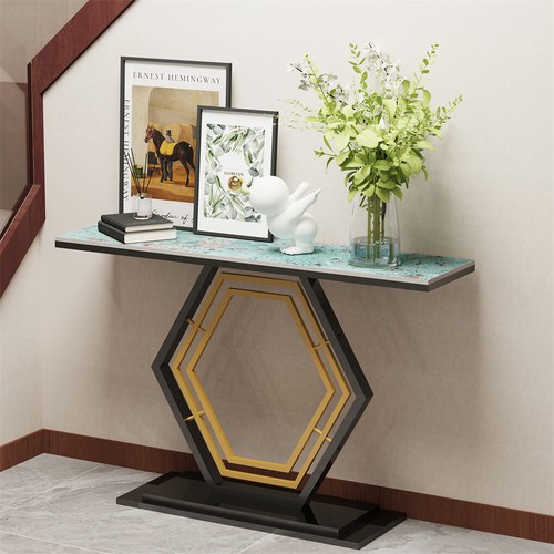 Light Luxury Marble Console Entrance Table Modern Hallway Table Originality Legs - Picture 8 of 18