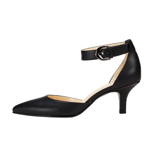 Damenschuhe Pfennigabsatz Pumps geschlossen spitz zulaufend Knöchelriemen eleganter Stiletto - Bild 31 von 85