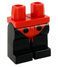 Lego Nuevo Ladybug Minifigura Piernas Negro Rojo Caderas Rojo Negro Punto Patrón D480