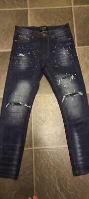 Supply and Demand Jeans Herren W30 L28 Paint Splatter Distressed