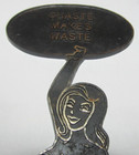 Vintage Set 3 Sexy Stirrers Swizzle Stick Black Gold Bikini Pinup Silhouettes — photo 6