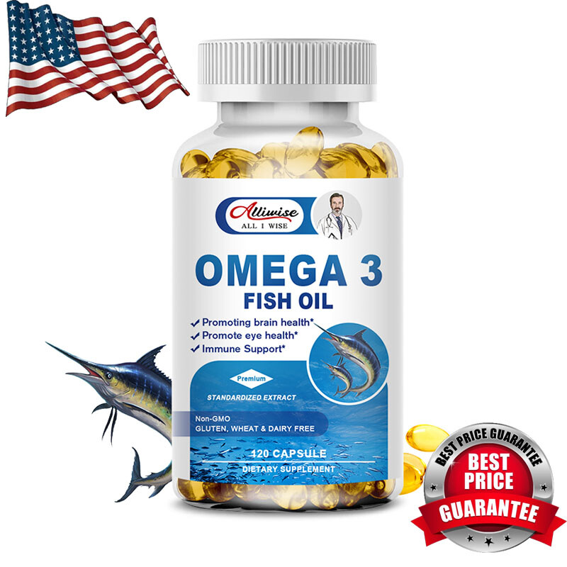 High-Strength Omega 3 Fish Oil 3600mg EPA DHA for Brain & Eye Health