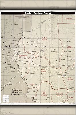 Poster, Many Sizes; Cia Map Of Darfur Region, Sudan 2012