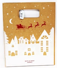 Bath & Body Works Gift Bag Christmas Holiday Santa's Sleigh Santa Reusable New
