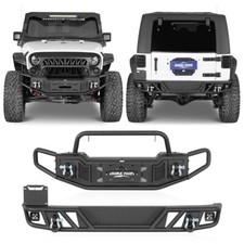 Steel Tubular Frontrear Bumper Wled Lights For Jeep Wrangler Jkjku 2007-2018