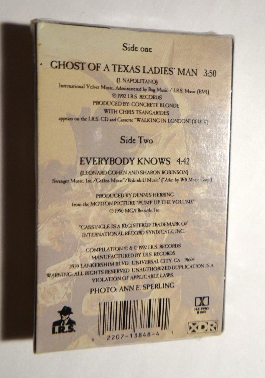 Cassingle Concrete Blonde Ghost of a Texas 1992 IRS Cassette Single