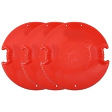 Superio Round Snow Saucer Sled 3 Pack Red 26" Avalanche Disc for Kids and Adults