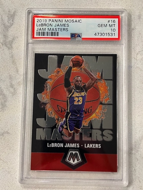 LEBRON JAMES 2019-20 Panini Mosaic Jam Masters insert PSA 10 Gem Mint Lakers