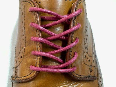 BURGUNDY Round Premium Waxed Cotton Dress Shoelaces Shoe Boot Laces Strings 