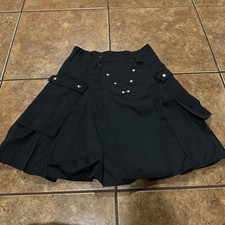 Utilikilts Utility Kilt Unisex Sz 31 Skirt Black Spartan Survivor Cargo 27x21