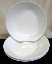 4 Corelle WINTER FROST WHITE PASTA BOWLS, 8 1/2"  VGC