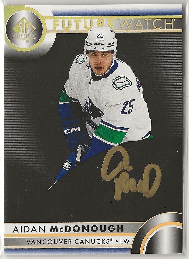 2023-24 SP Authentic Mystery Black Future Watch Auto Rookie #144 Aidan McDonough
