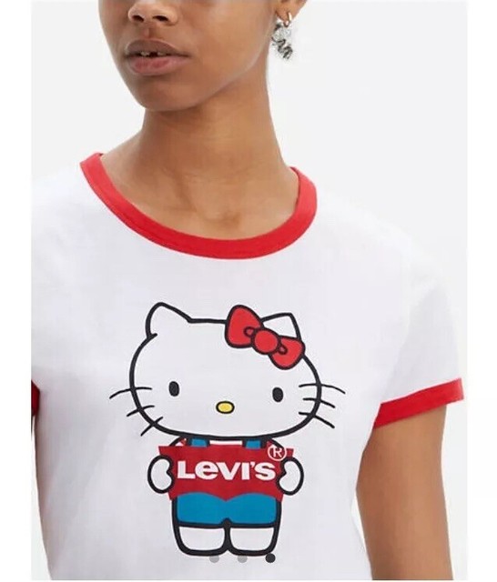Levis Hello Kitty Ringer T Shirt 45th 