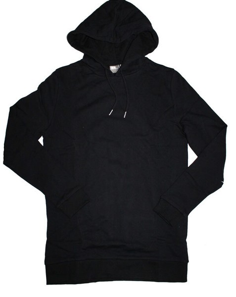 Herren Sweatshirt Kapuzenpullover Hoodie Longhoodie Schwarz Asos Gr. S Neu-image