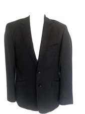 Men  s Just Cavalli Wool Blend Two Button Sport Coat Black Size 48 US 38