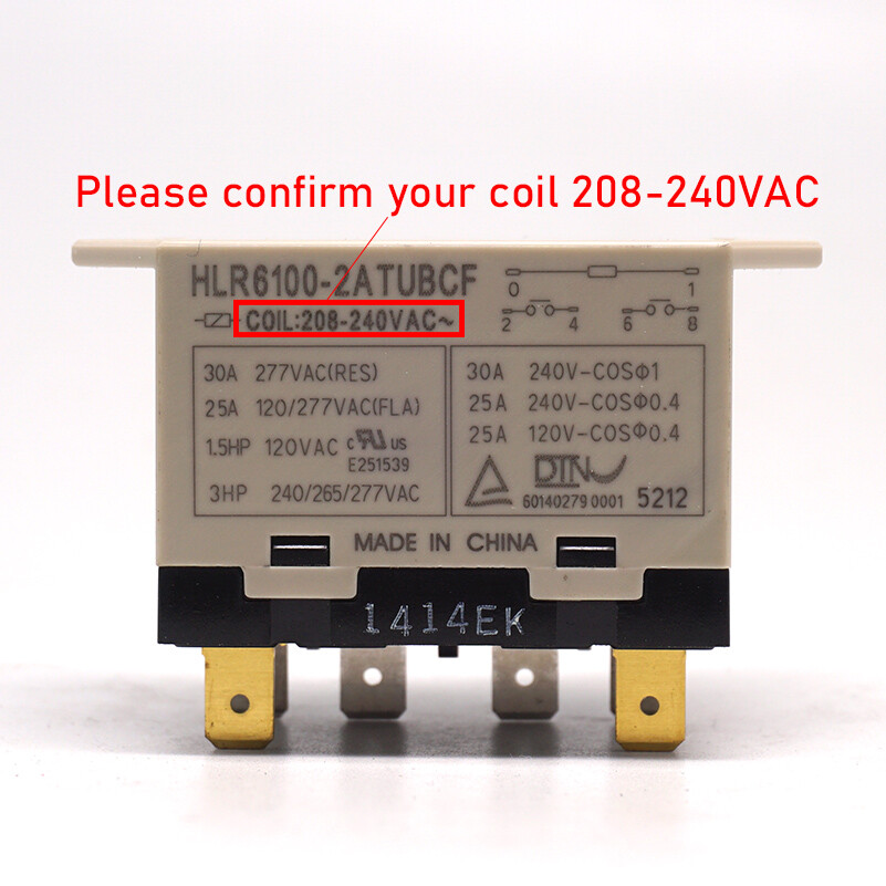 Relè Di Potenza HLR6100-2ATUBCF, 380-400VAC, 30A 277VAC, 6 Pin - Nuovo, Componente Elettrico