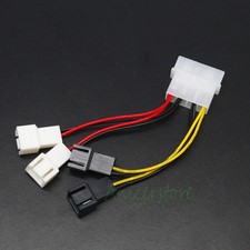 100pcs Fan 4-Pin Convert to 2pin/3pin 2x12V  2x5V Y-Splitter Cable Connector