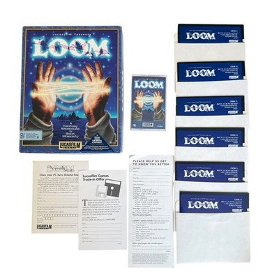 LOOM Big Box IBM CD ROM PC Lucasarts Lucasfilms Games RARE  - READ DESCRIPTION