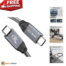 1.65FT Nylon Braided USB C to USB C 3.2 Gen 2 x 2 Video Cable for Monitor, 8K...