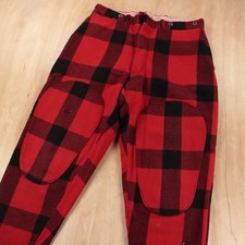 vtg 50s 60s WOOLRICH buffalo plaid mackinaw wool hunting joggers 33x30 pants