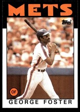 George Foster 1986 Topps #680 New York Mets MLB READ FREE SHIPPING AutographDen