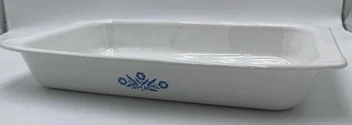 Vtg Corning Ware Blue Cornflower P-76-B Lasagna Roaster  15 1/2” × 9.5" × 2.5"
