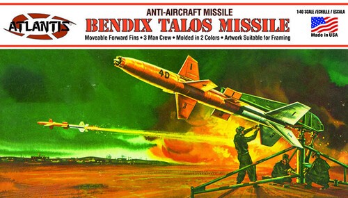Bendix Talos Missile Anti-Aircraft Missile with Three Figures 1/40 Scale Model K