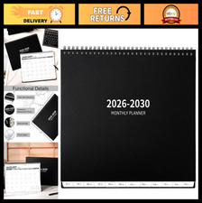 5-Year Monthly Planner 2026-2030, 60-Month Calendar, Spiral Bound, Tabs, 9"x11