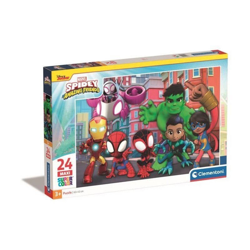 Puzzle Clementoni Spidey et ses amis de 24 maxi pièces pour enfant de 3 ans