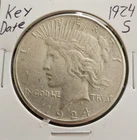 1924-S Silver Peace Dollar VF