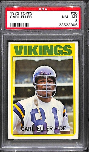 1972 TOPPS #20 Carl Eller PSA 8 NM-MT 23523806