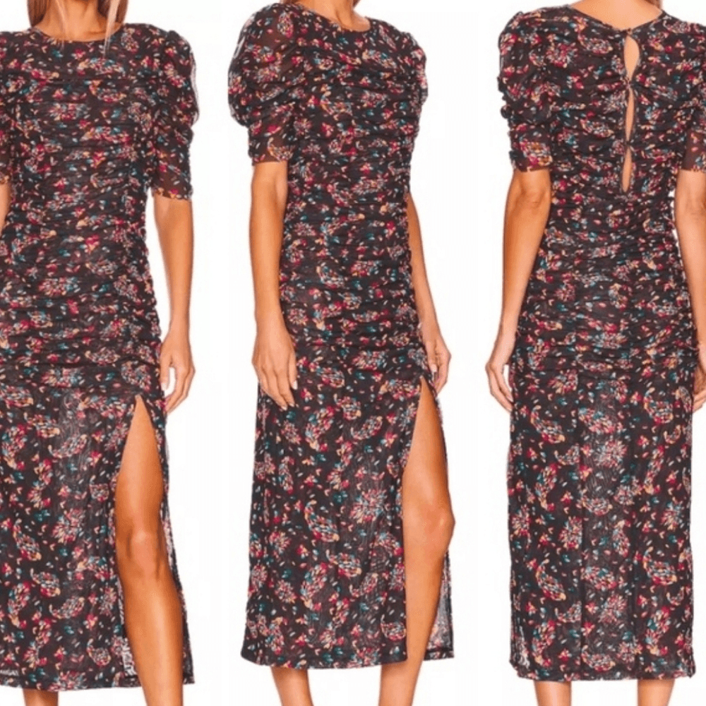 Free People Twilight Combo Briella Ruched Mesh Midi Dress Women's Size S | eBay Free People Twilight Combo Briella Ruched Mesh Midi Dress Women's Size S | eBay