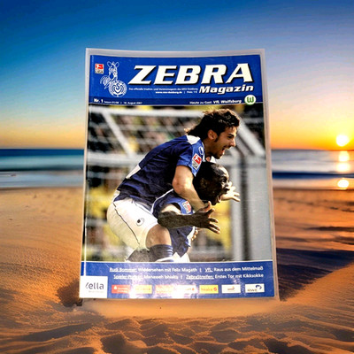 Zebra Magazin Nr.1 MSV Duisburg vs VfL Wolfsburg Saison 07/08 mit Poster