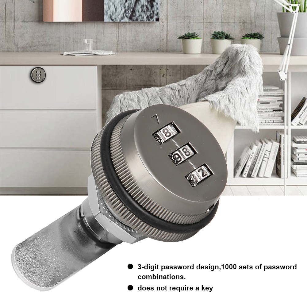 ⁺Mechanical -Digit Password Mailbox Cabinet Lock Zinc AlloyBlack Ruthenium
