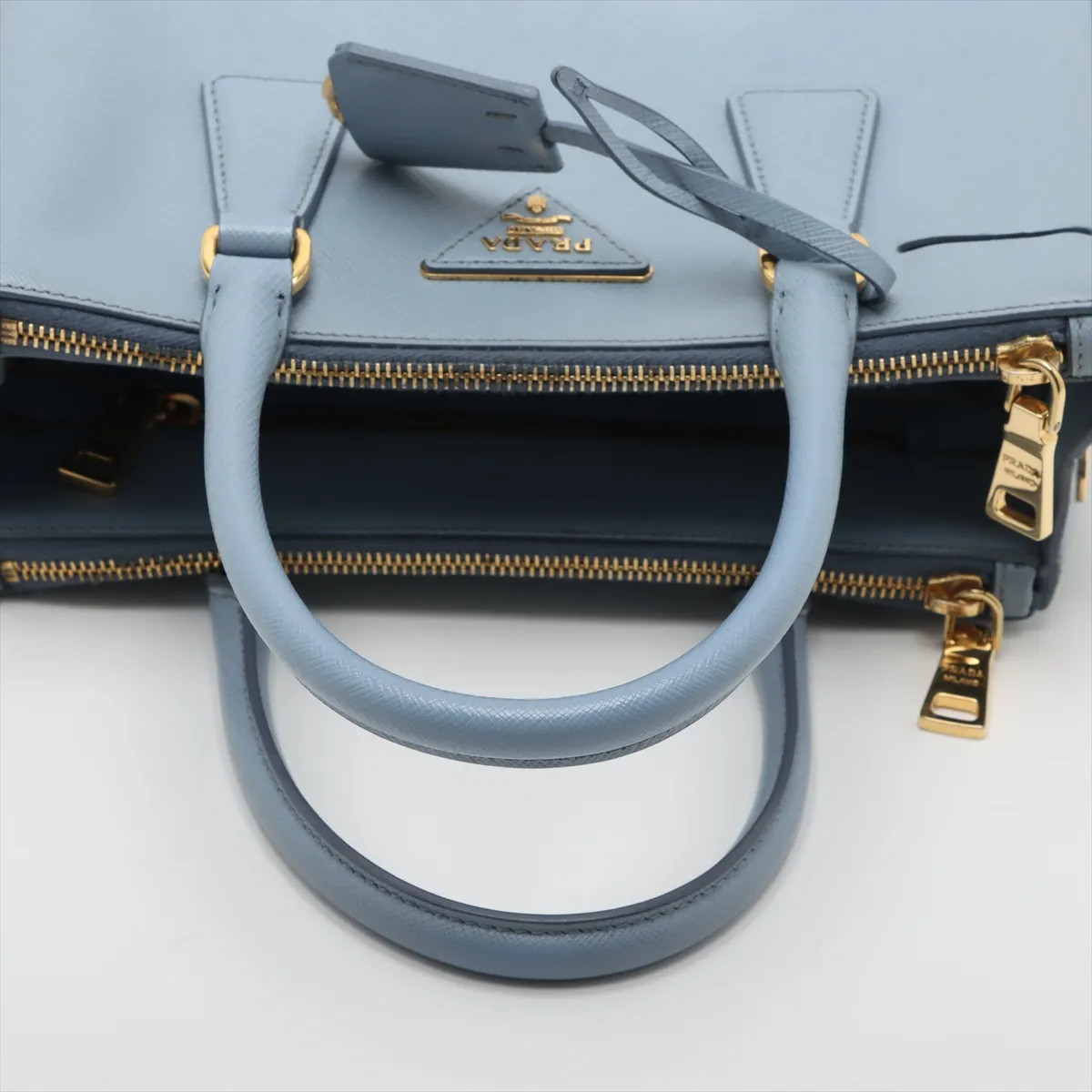 Prada Saffiano Lux Leather 2 Way Handbag Blue BN2316 | eBay