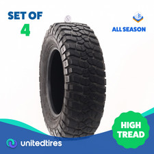 Set Of 4 Used Lt 25575r17 Bfgoodrich Mud-terrain Ta Km2 - 12.5-1332