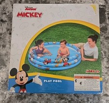 Mickey Mouse 3-ring Pool Ages 2 48 X 48 Disney JR New In Box Pluto Goofy