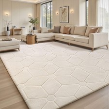 Fluffy Rugs Large Shaggy Rug Bedroom Living Room Anti Slip Soft Carpet Floor Mat