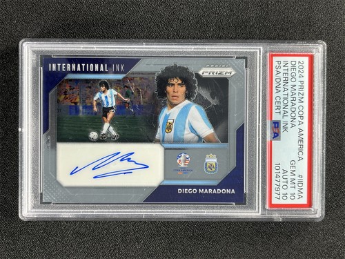 2024 Prizm Conmebol Copa America Diego Maradona International Ink Auto PSA 10/10