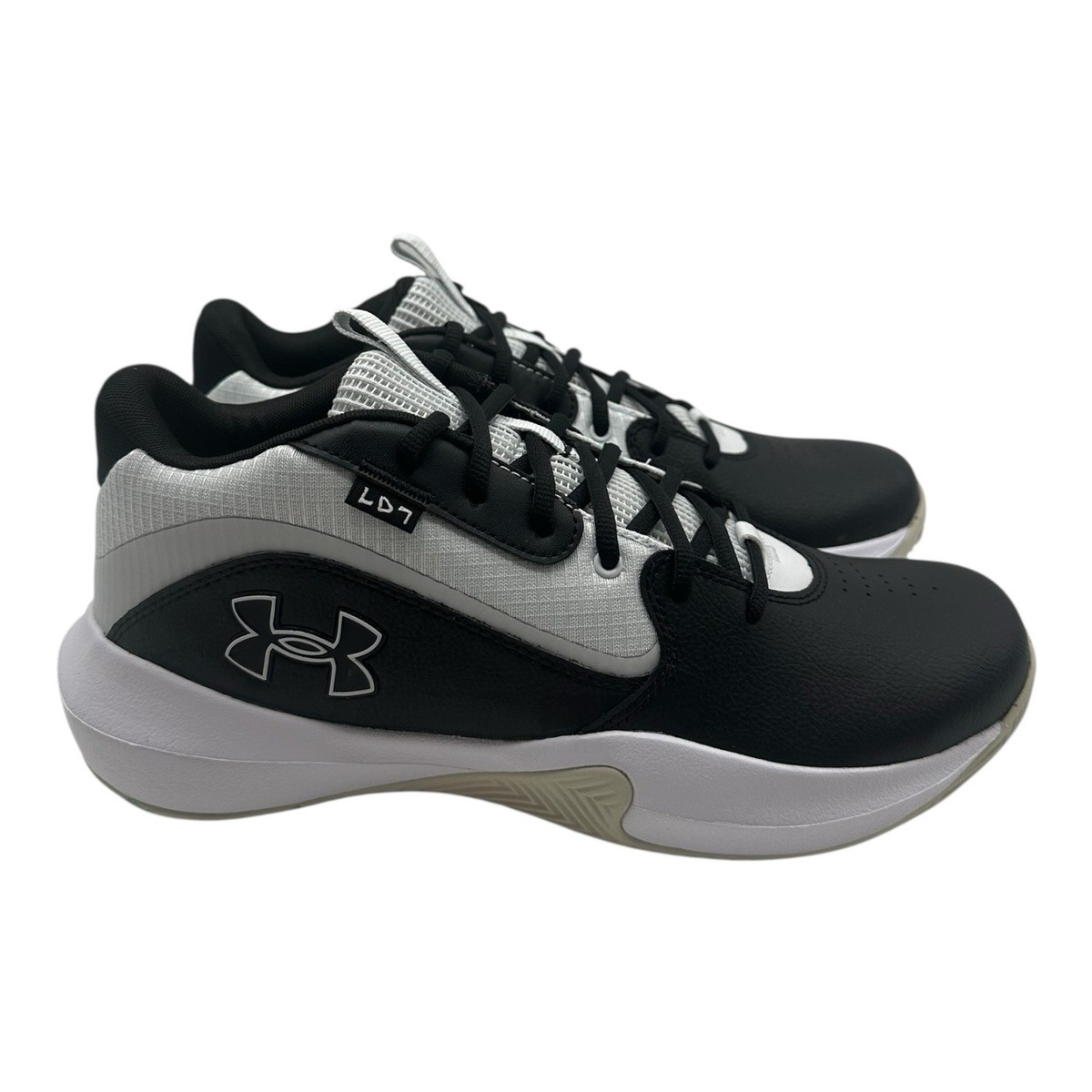 Under‎ Armour Lockdown 7 Basketball Shoes Men\'s Size 9.5 Black White Sneakers Under Armour Lockdown 7 Basketball Shoes Men main image 3