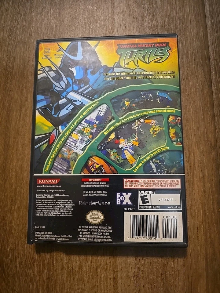 Teenage Mutant Ninja Turtles (Nintendo GameCube, 2003) Probado CIb Foto 2 de 4