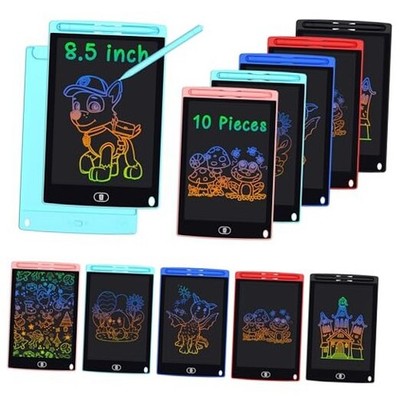 LCD Writing Tablet for Kids - 10 Pack 8.5 Inch Doodle Board Erasable 10pcs