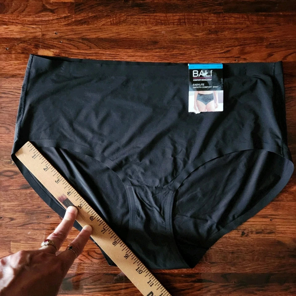 Bragas negras Bali Smooth Comfort Brief 2X/9 ropa interior para mujer sin líneas de panty Foto 4 de 4
