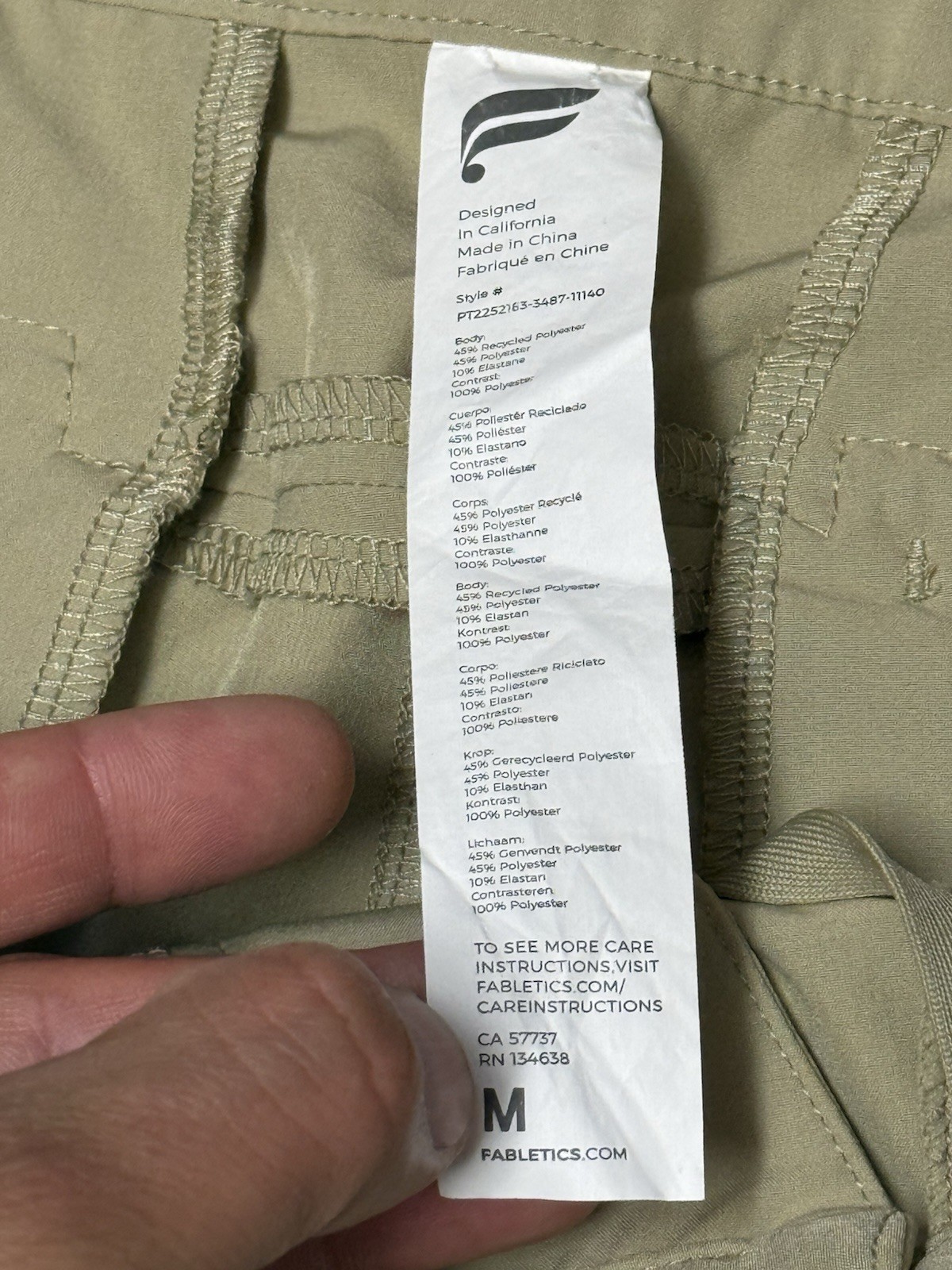 Fabletics Pants Men Medium Beige Stretch Khakis P… - image 6