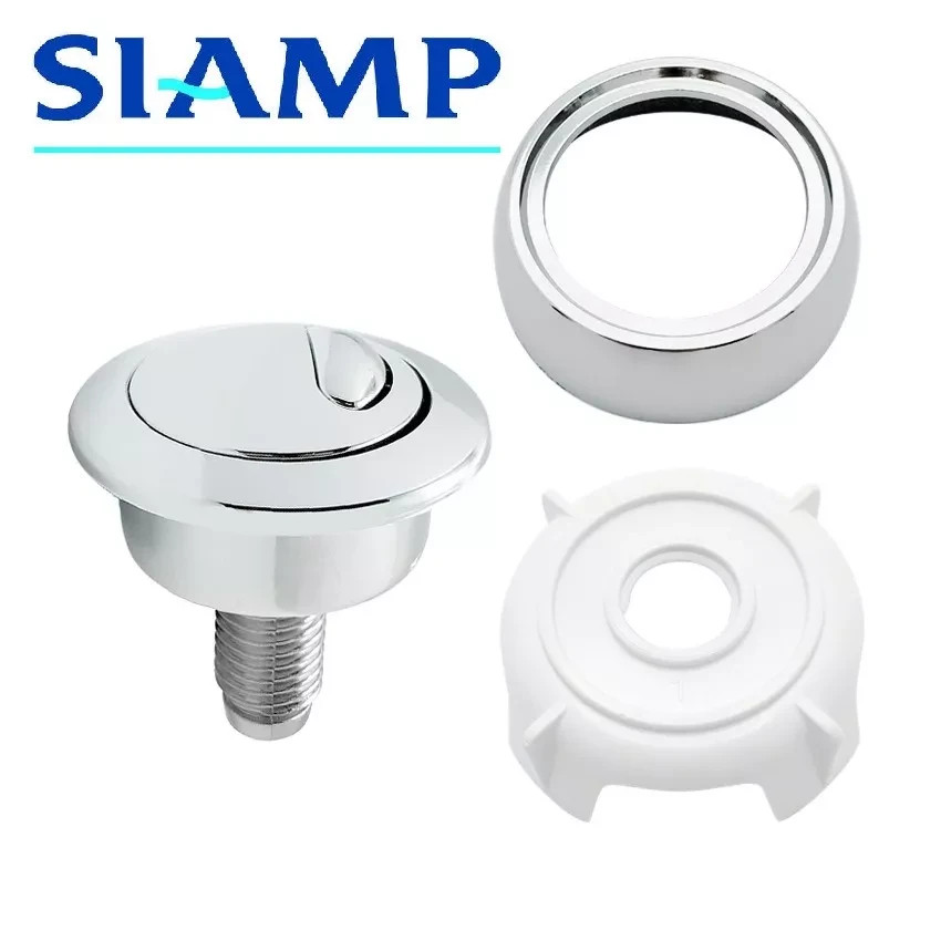 SIAMP Optima 50 Chrome Dual Flush Toilet Cistern Push Button 34495009