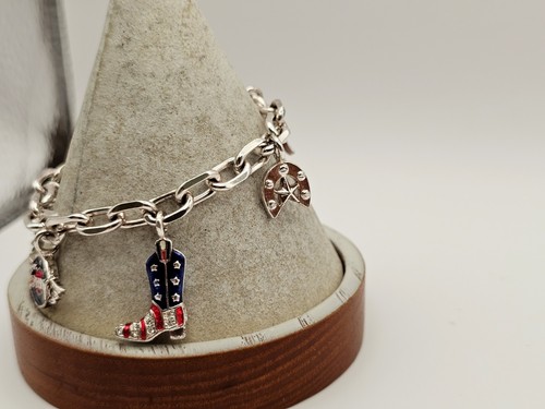 Tommy Hilfiger Texas Themed Charm Bracelet Silver Enameled โจ๏ธ ๐ ๐จ๐ฑ - Picture 17 of 18